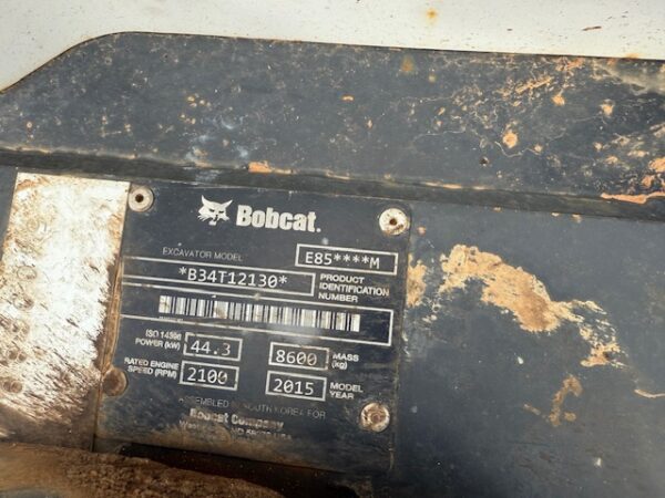 2015 Bobcat E85 Excavator - Image 17